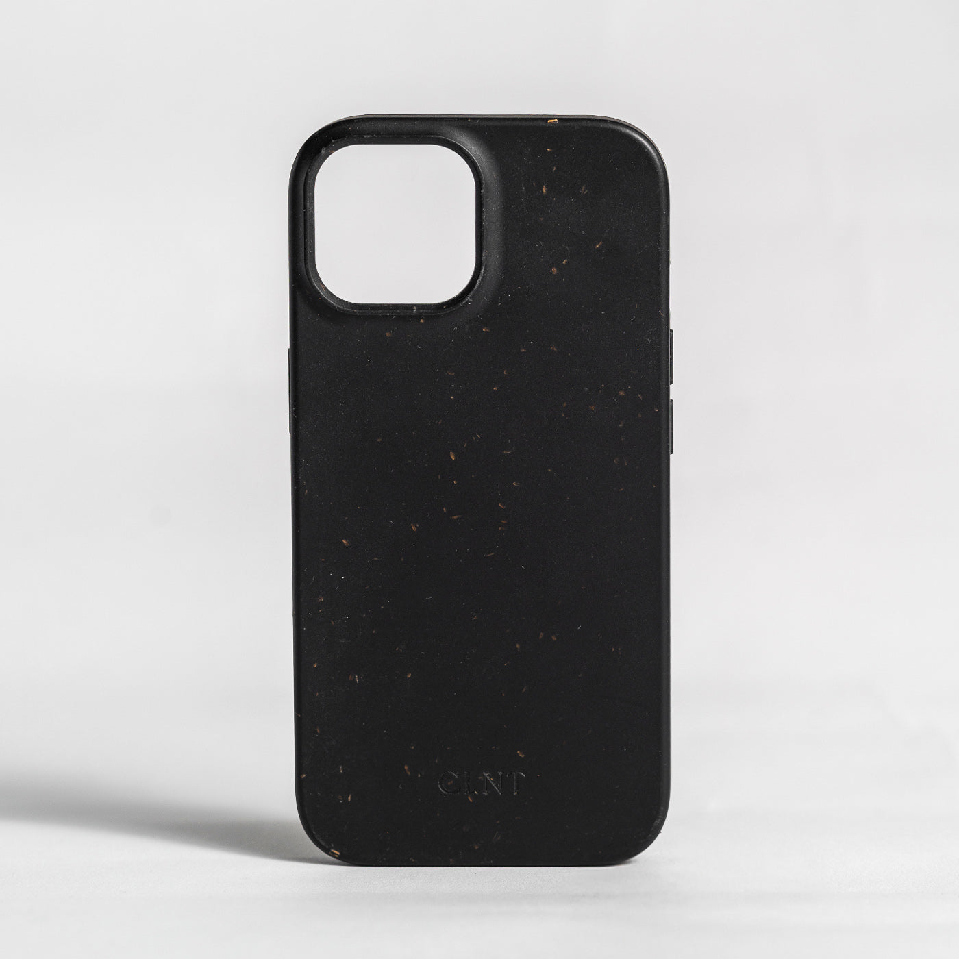 Svart mobildeksel fra CLNT som viser dekselet uten iPhone.